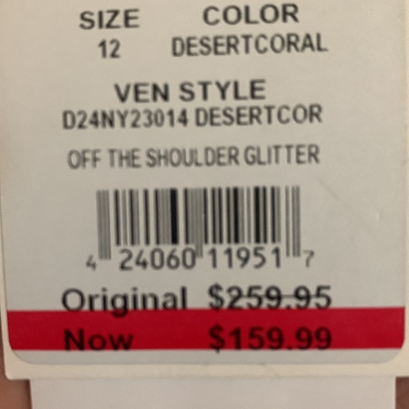 Off The Shoulder Glitter Tulle Ball Gown Prom Dress NWT Removable Straps!! Slit - Picture 6 of 6